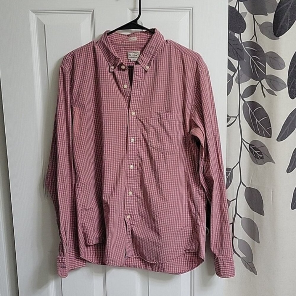 Vintage J Crew Plaid Button Up Shirt *FLAW*